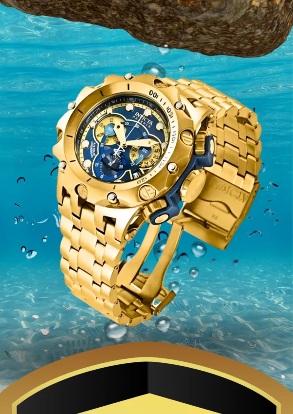 Relógio ORIGINAL Masculino INVICTA Venom Hybrid de Luxo Dourado Banhado a Ouro - Imagem 13