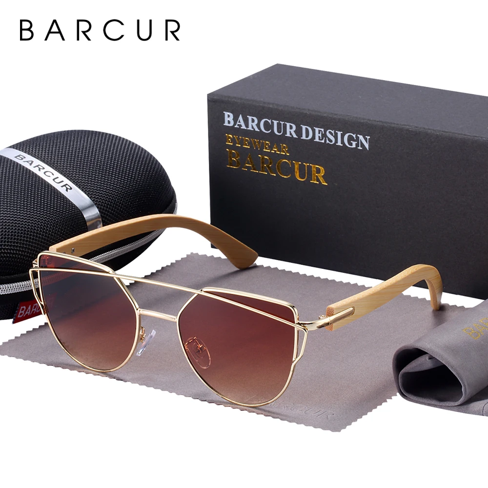 Óculos de Sol BARCUR Feminino – Armação em Bambu, Lentes Polarizadas - Imagem 2