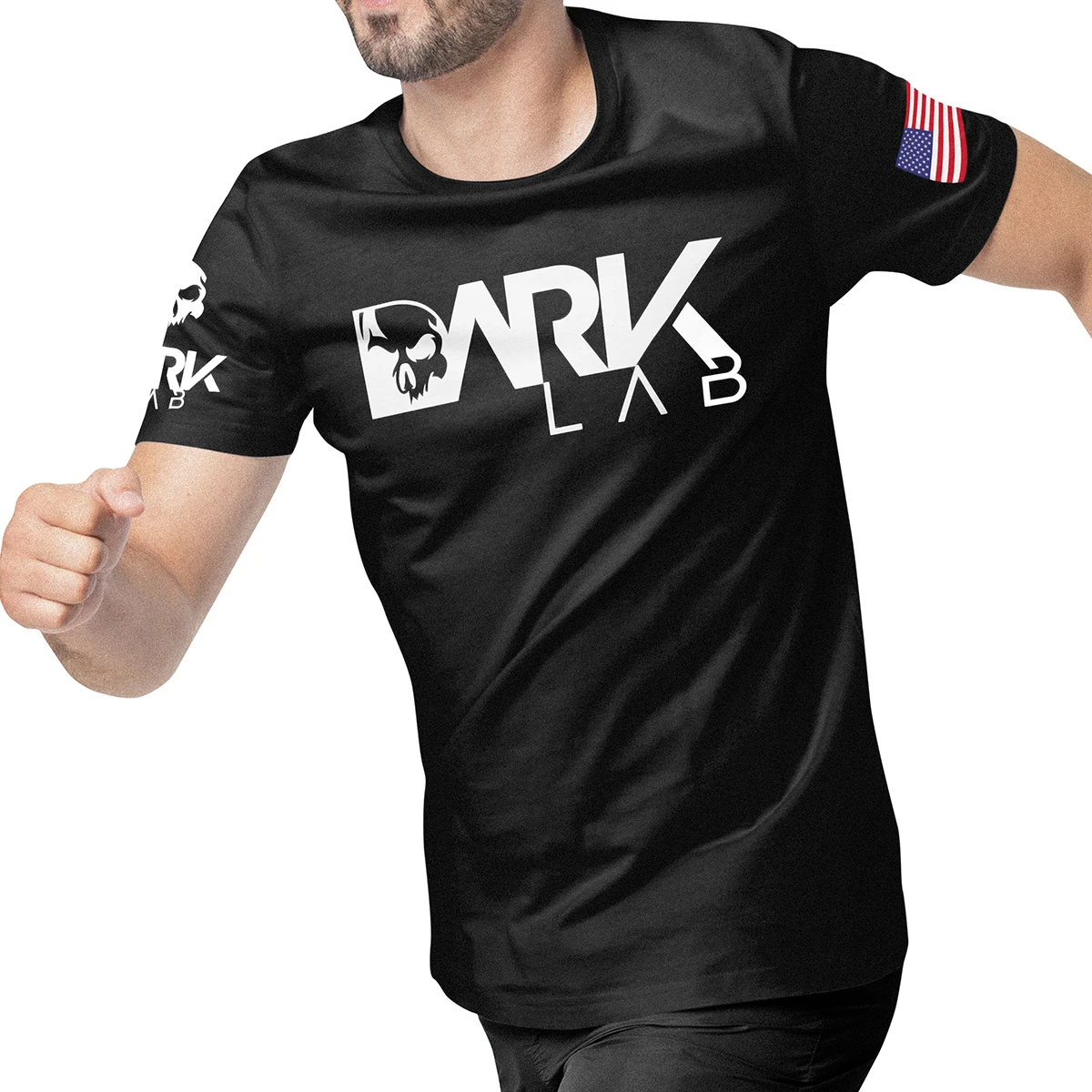 Camiseta Dry-Fit Preta Dark Lab – Treino, Academia e Fitness
