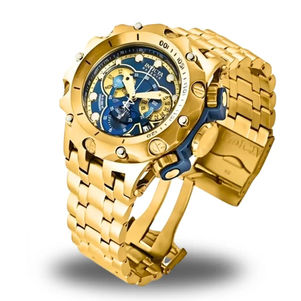 Relógio ORIGINAL Masculino INVICTA Venom Hybrid de Luxo Dourado Banhado a Ouro