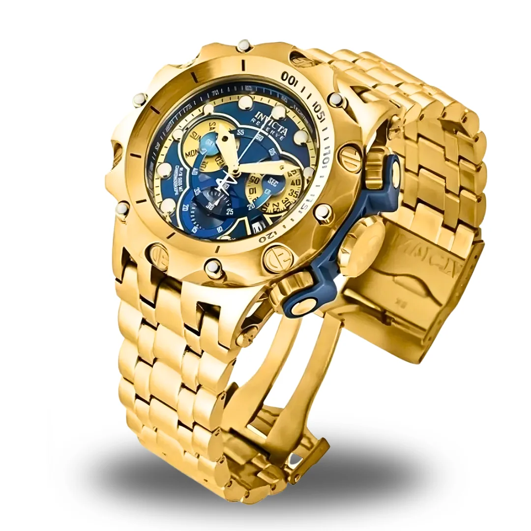 Relógio ORIGINAL Masculino INVICTA Venom Hybrid de Luxo Dourado Banhado a Ouro