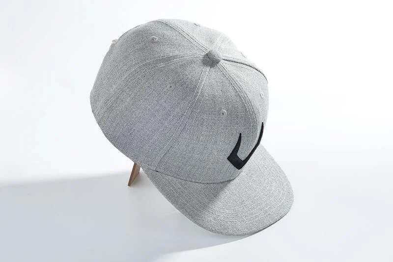 Boné Snapback de Lã Cinza com Bordado 3D – Estilo Urbano - Imagem 7