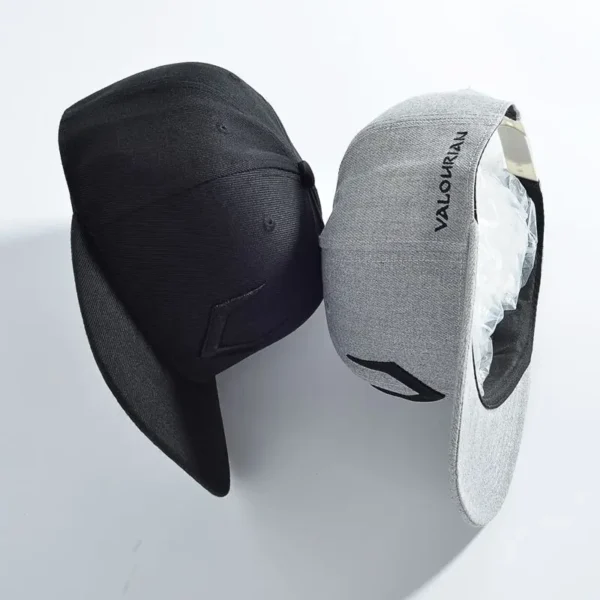 Boné Snapback de Lã Cinza com Bordado 3D – Estilo Urbano - Imagem 4