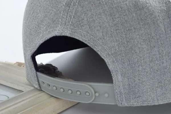 Boné Snapback de Lã Cinza com Bordado 3D – Estilo Urbano - Imagem 12