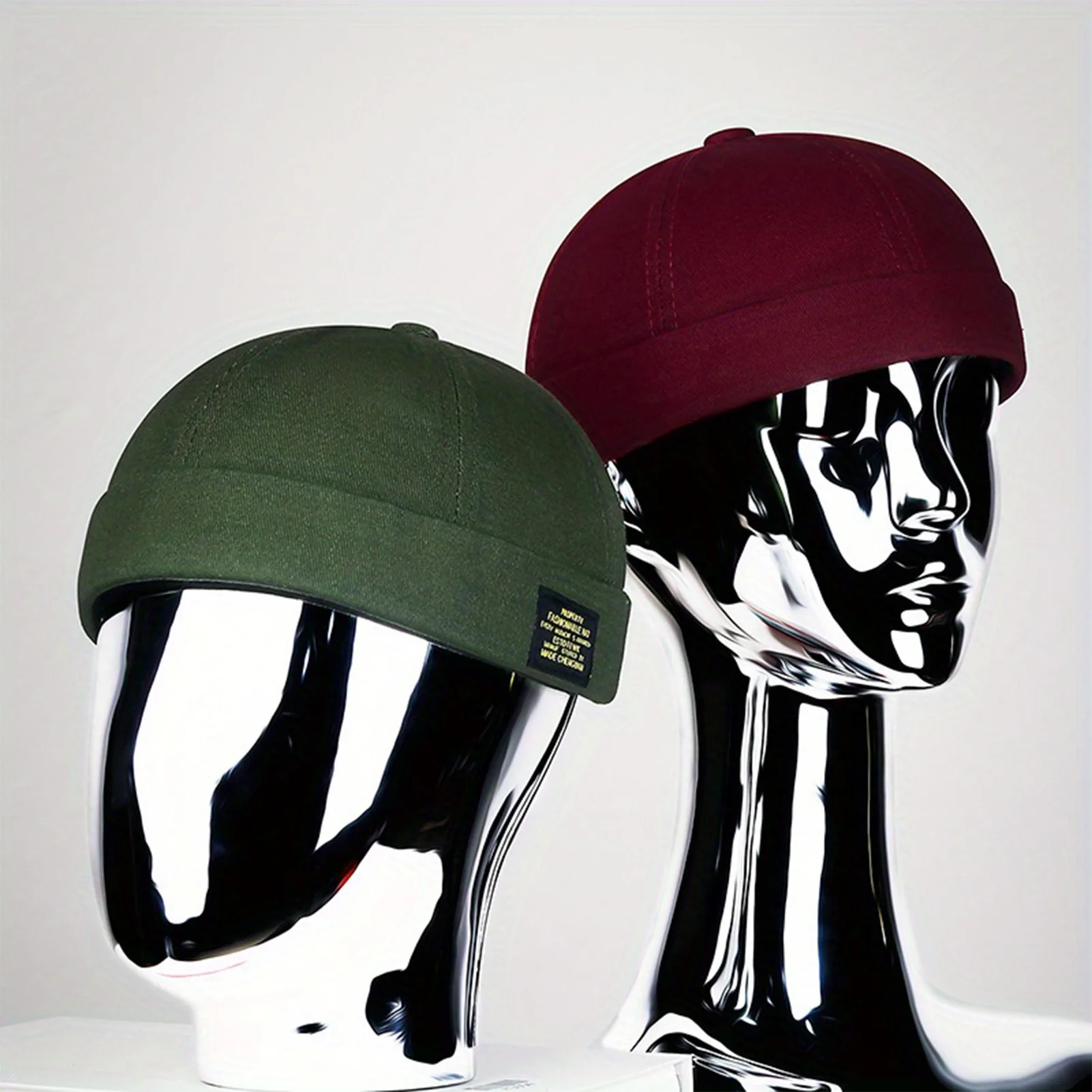 Chapéu Gorro Sem Aba Unissex – Algodão Clássico, Cor Sólida, Estilo Casual - Imagem 7