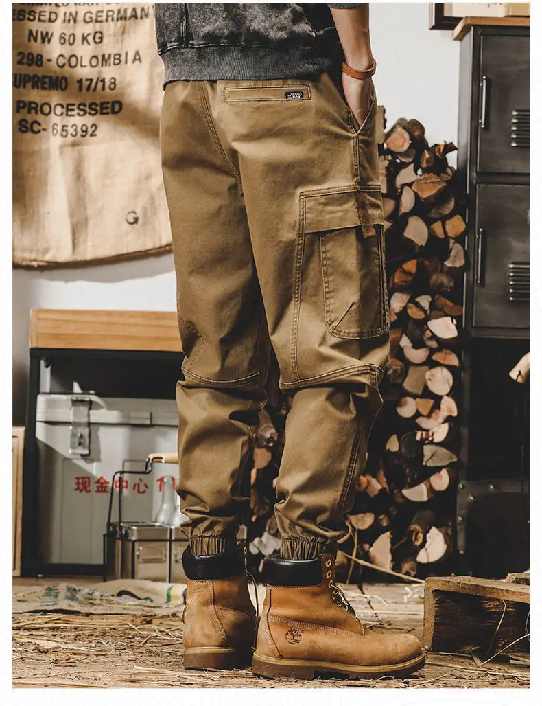 Calça Cargo Preta Masculina – Vintage Streetwear Japonês - Imagem 25