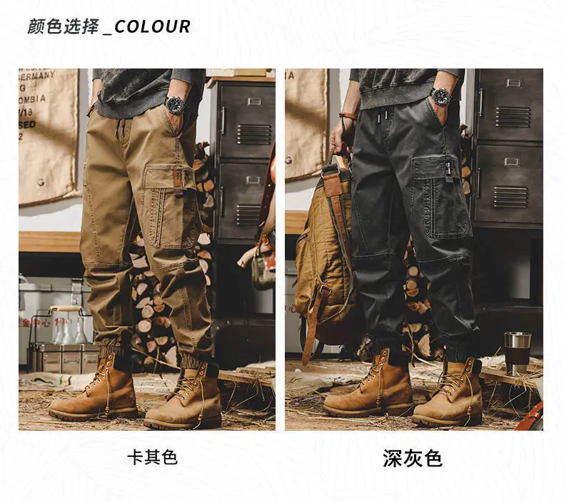 Calça Cargo Preta Masculina – Vintage Streetwear Japonês - Imagem 9