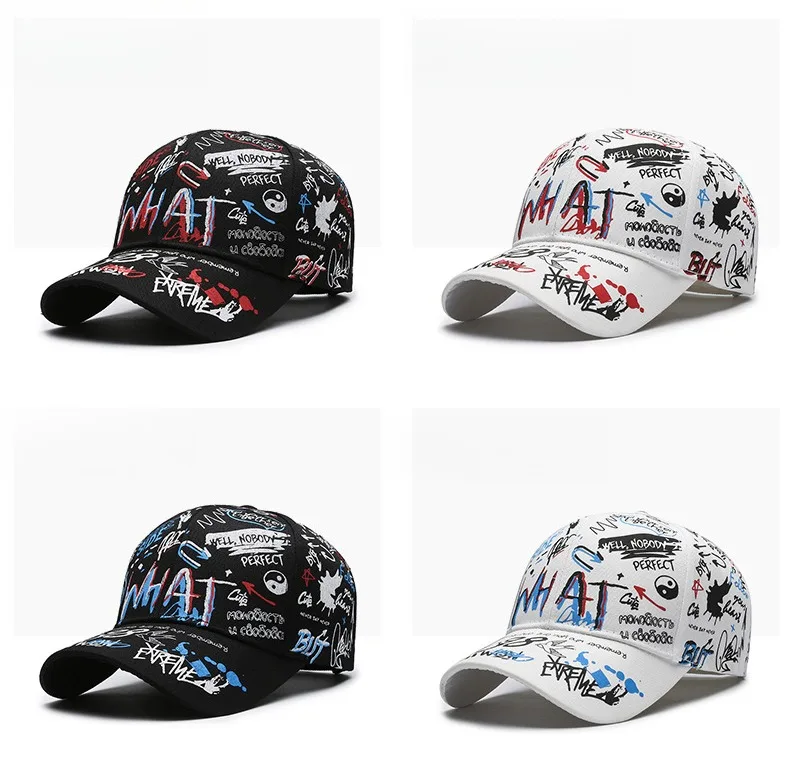 Boné Estilo Graffiti Unissex – Algodão, Moda Feminina e Masculina Casual - Imagem 12