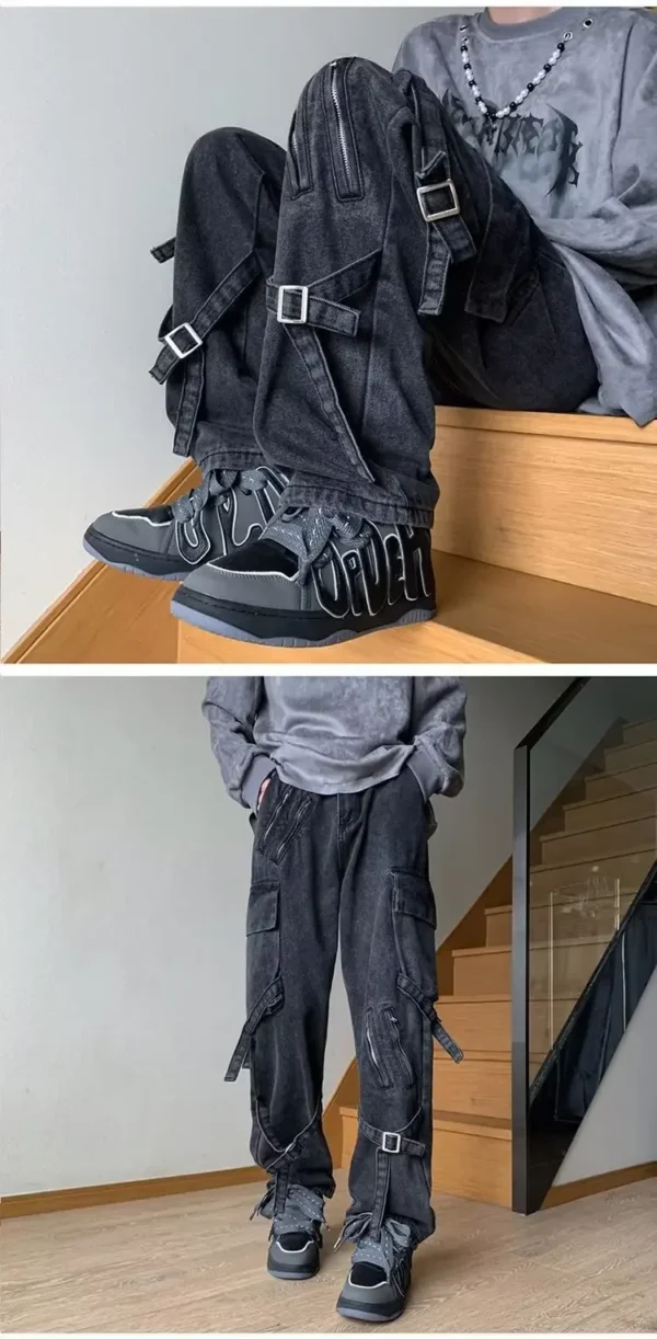 Calça Jeans Masculina Boca de Sino – Streetwear - Imagem 4