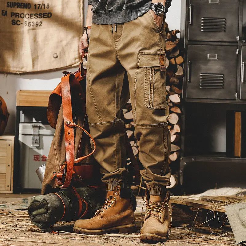Calça Cargo Preta Masculina – Vintage Streetwear Japonês - Imagem 2