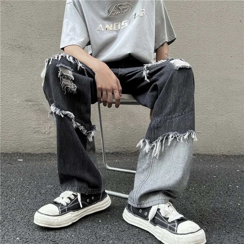 Calça Masculina com Franjas – Estilo Hip Hop, Moda Streetwear - Imagem 3