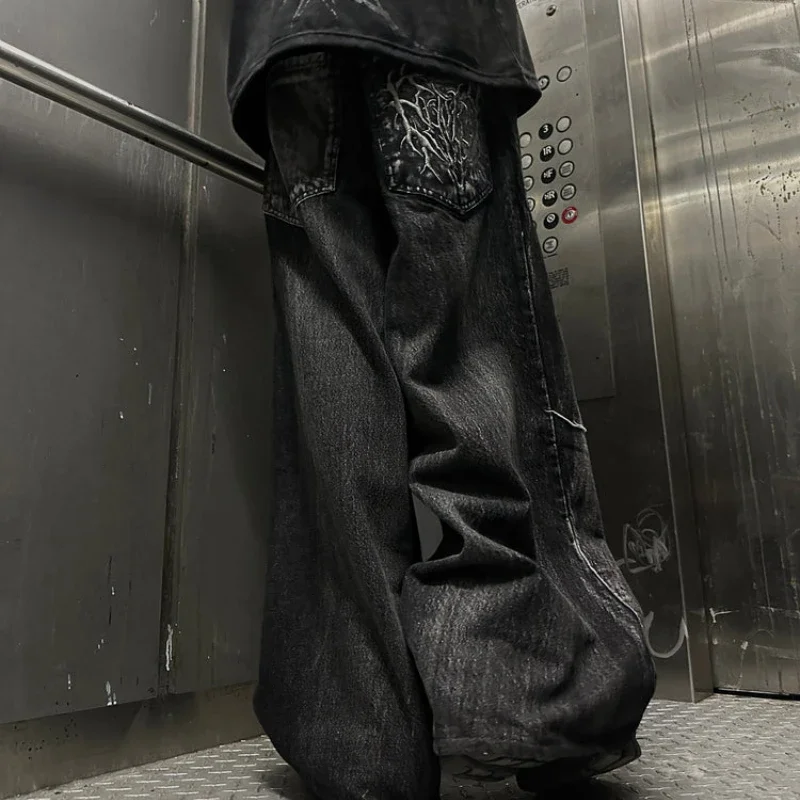 Calça Jeans Oversized Baggy Unissex – Estilo Y2K Phantom - Imagem 5