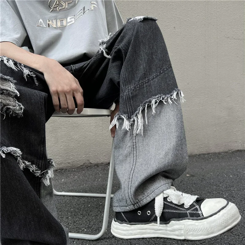 Calça Masculina com Franjas – Estilo Hip Hop, Moda Streetwear - Imagem 2