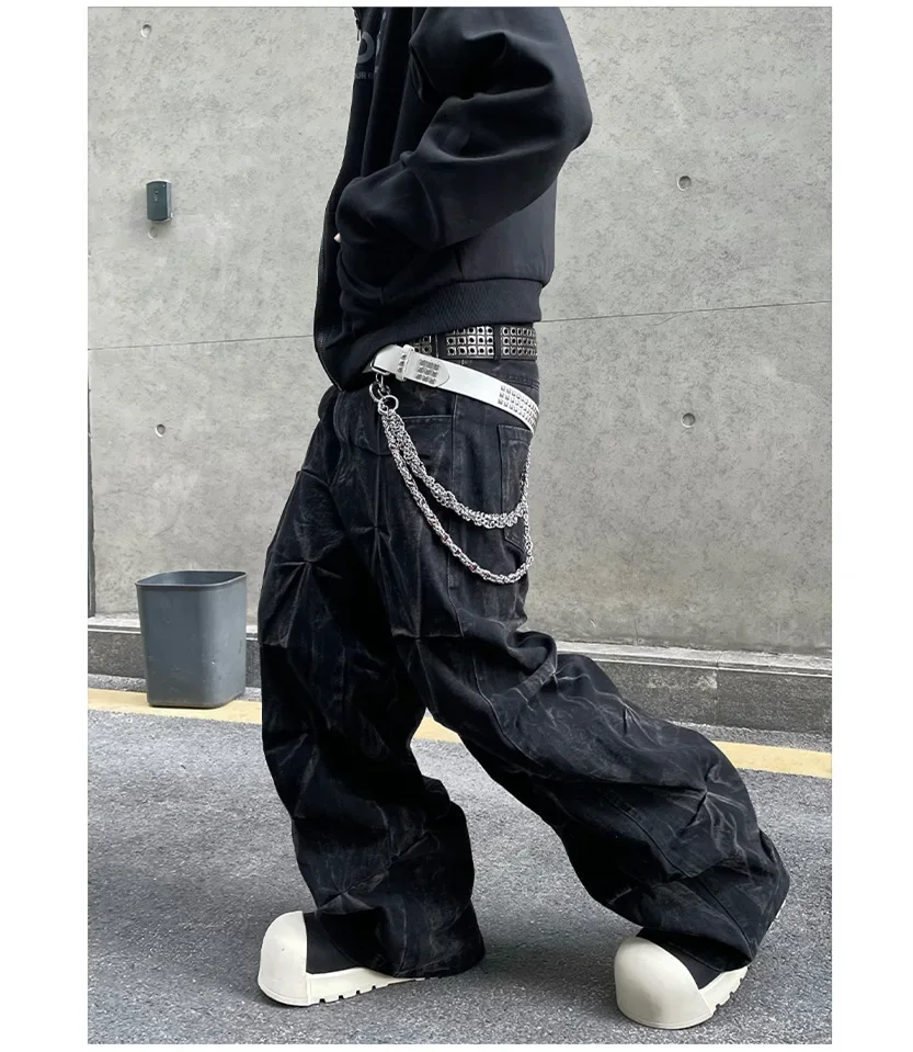Jeans Masculino Preto Retro  – Design Moderno Estilo Balão - Imagem 10