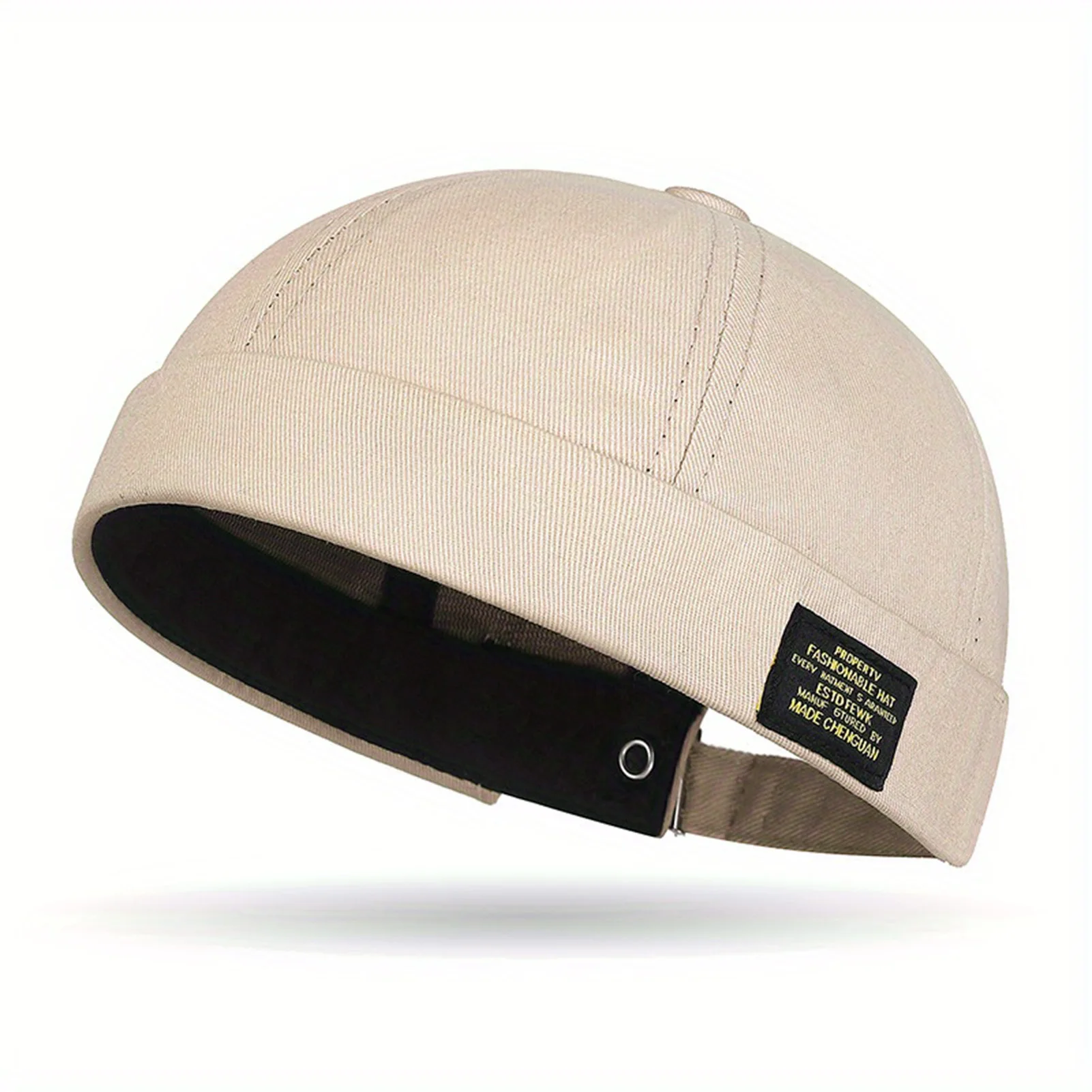 Chapéu Gorro Sem Aba Unissex – Algodão Clássico, Cor Sólida, Estilo Casual - Imagem 3