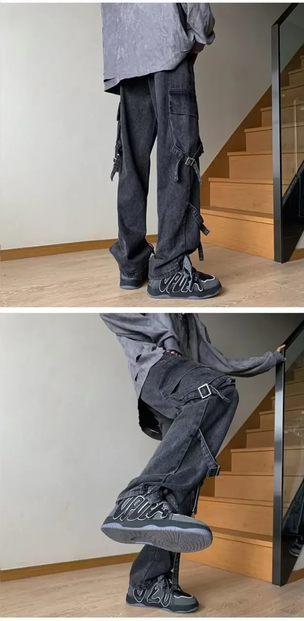 Calça Jeans Masculina Boca de Sino – Streetwear - Imagem 6