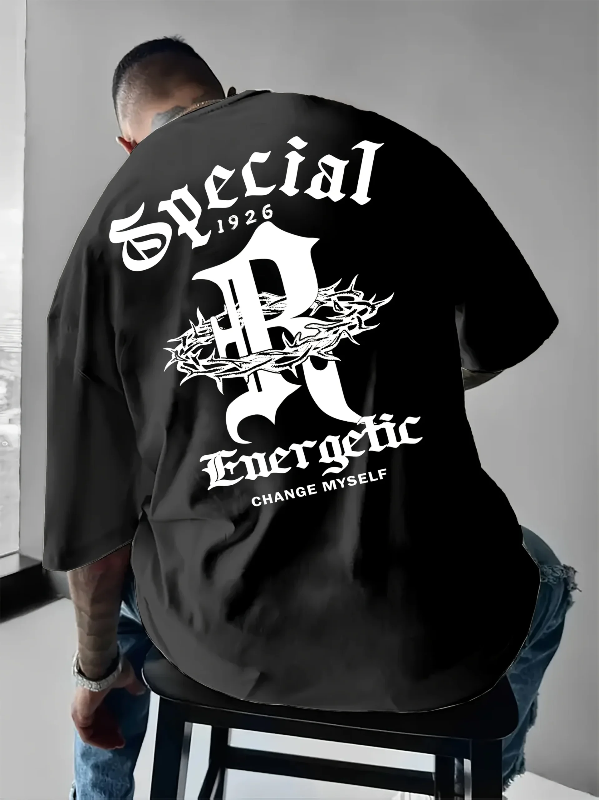 Camiseta Masculina Oversized Verão 2025 | Casual Elegante 100% Algodão