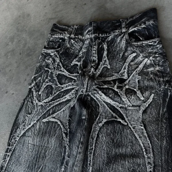 Calça Jeans Oversized Baggy Unissex – Estilo Y2K Phantom - Imagem 3