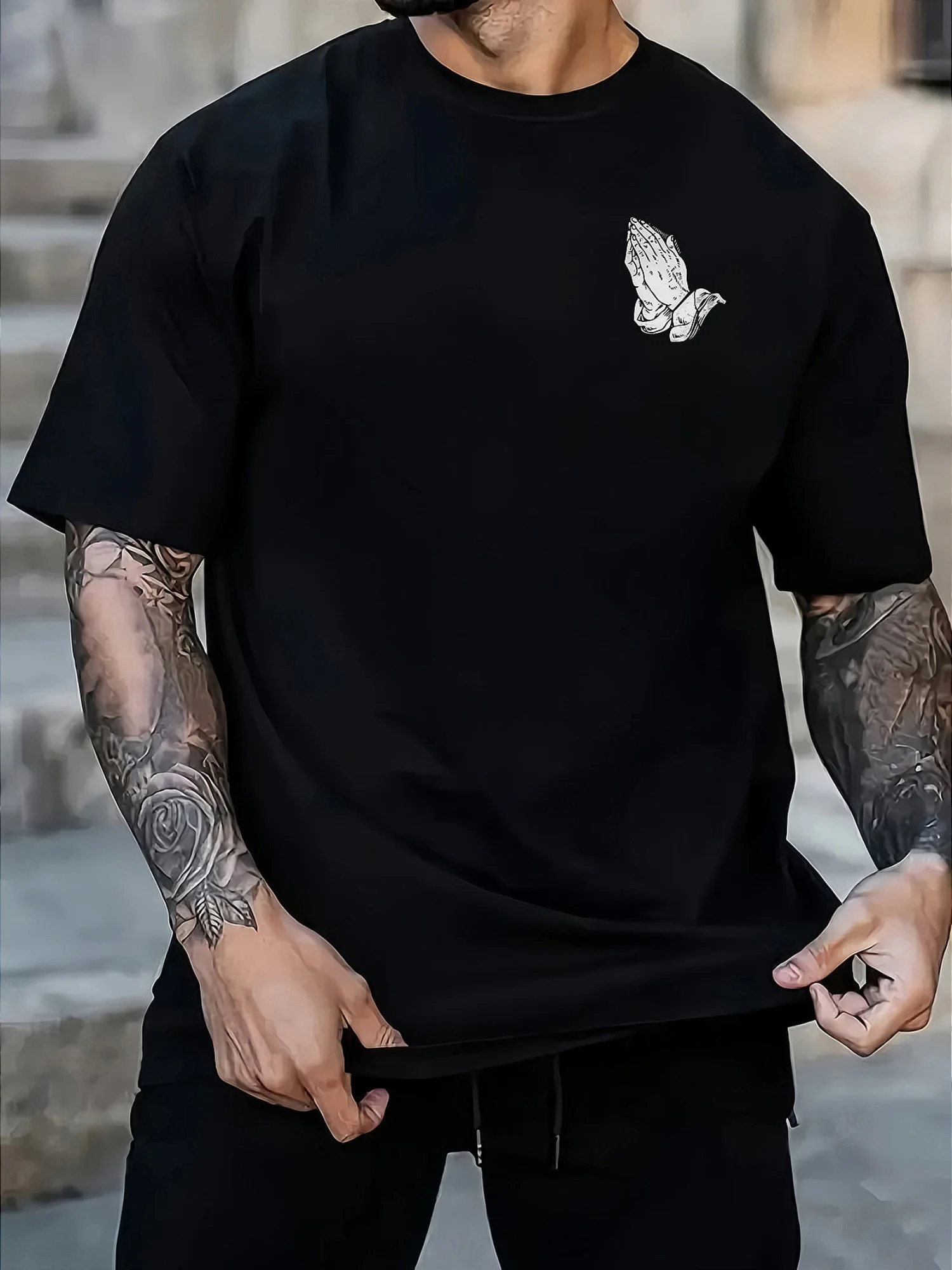 Camiseta Oversized Masculina 100% Algodão – Apenas Deus Pode Julgar - Imagem 2