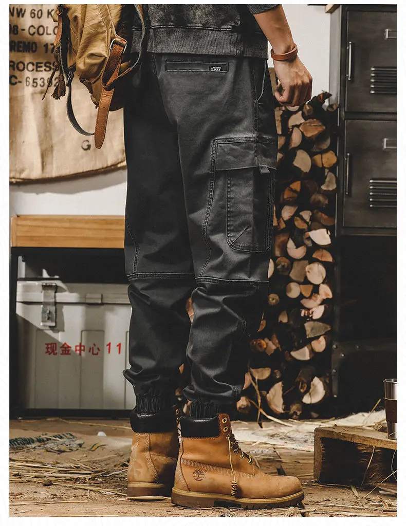 Calça Cargo Preta Masculina – Vintage Streetwear Japonês - Imagem 18