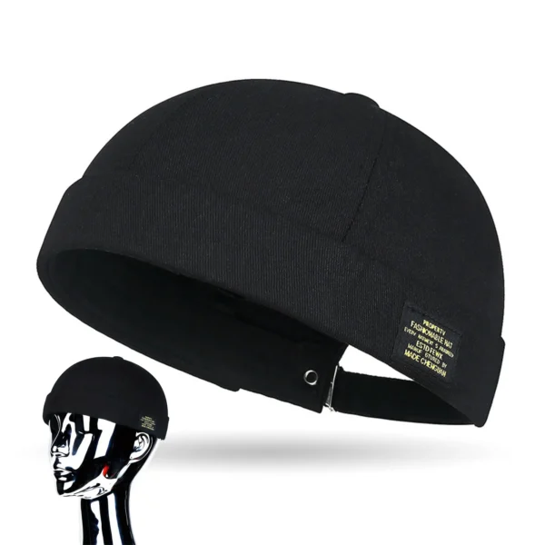 Chapéu Gorro Sem Aba Unissex – Algodão Clássico, Cor Sólida, Estilo Casual - Imagem 11
