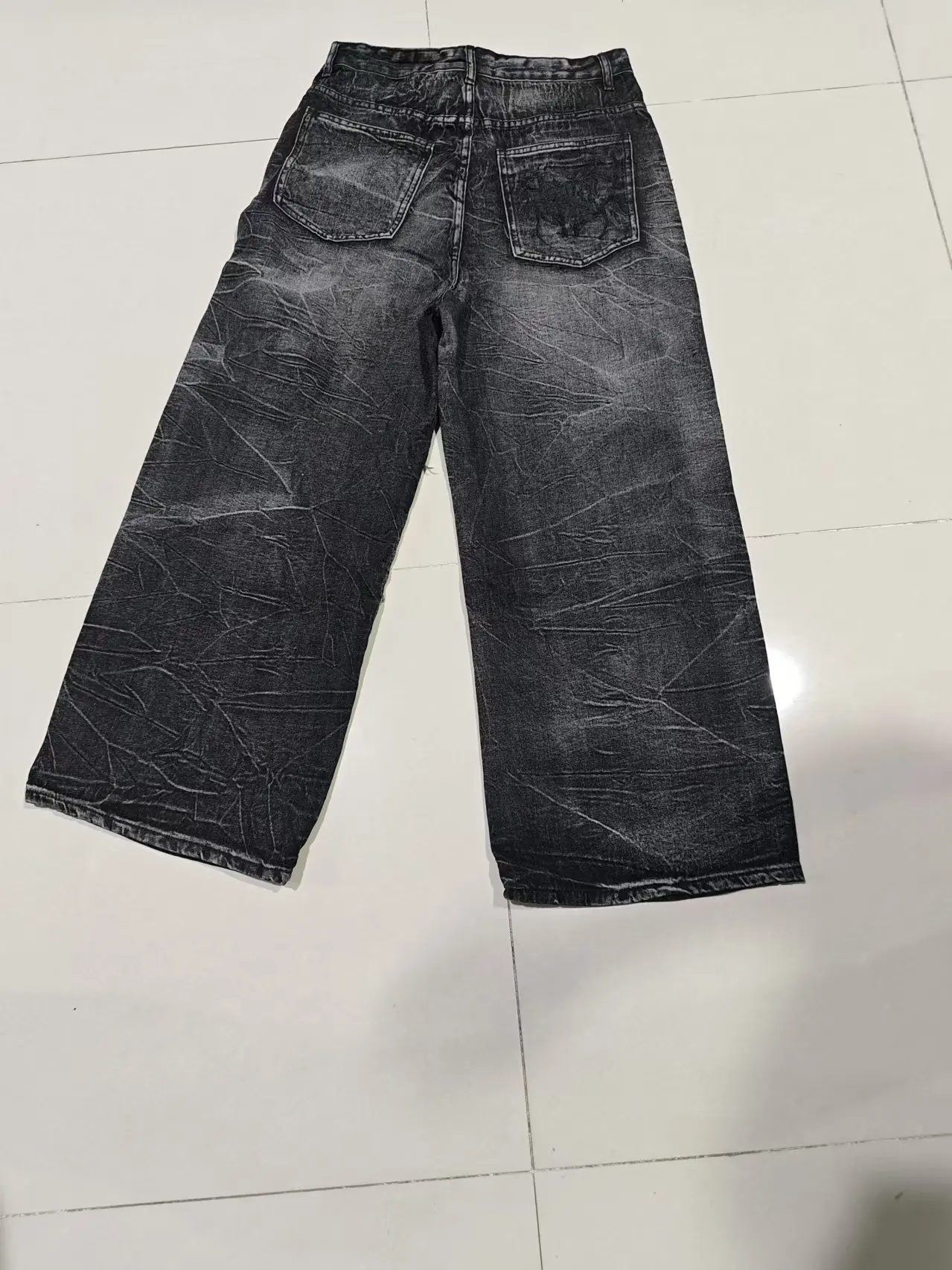 Calça Jeans Oversized Baggy Unissex – Estilo Y2K Phantom - Imagem 9