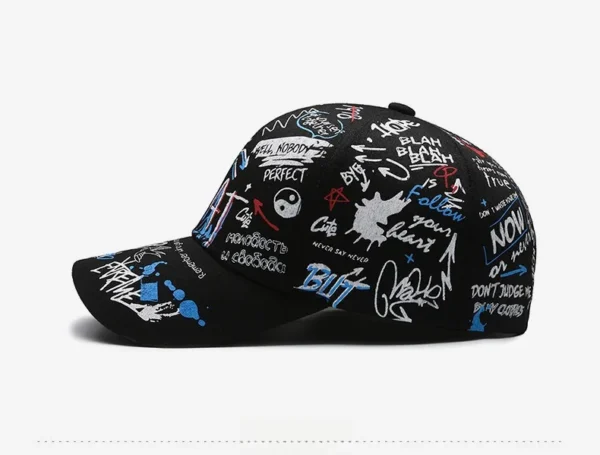 Boné Estilo Graffiti Unissex – Algodão, Moda Feminina e Masculina Casual - Imagem 15