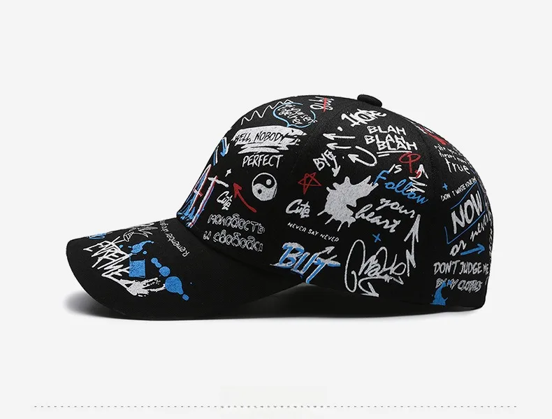 Boné Estilo Graffiti Unissex – Algodão, Moda Feminina e Masculina Casual - Imagem 15