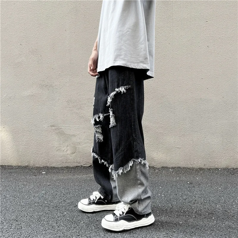 Calça Masculina com Franjas – Estilo Hip Hop, Moda Streetwear - Imagem 4