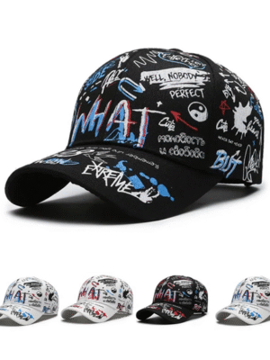 Boné Estilo Graffiti Unissex – Algodão, Moda Feminina e Masculina Casual