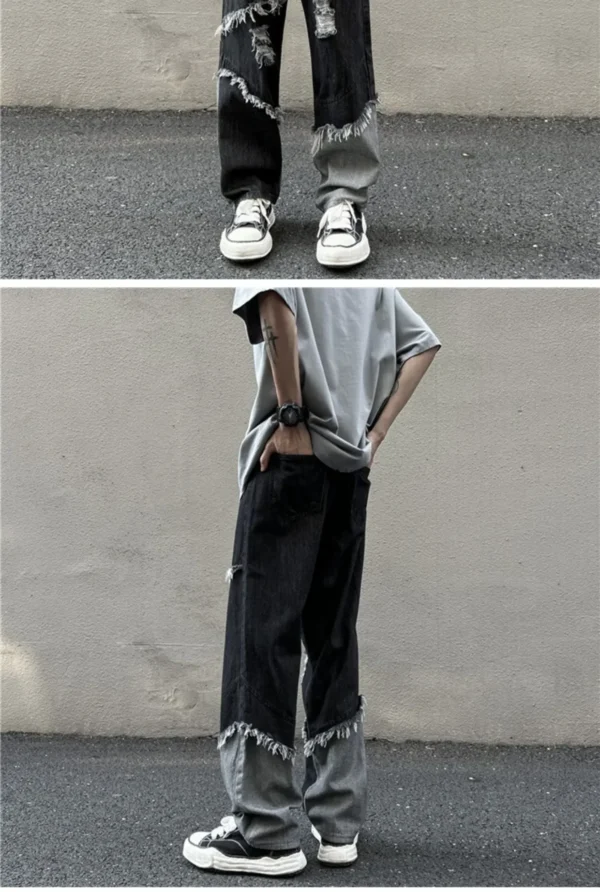 Calça Masculina com Franjas – Estilo Hip Hop, Moda Streetwear - Imagem 9