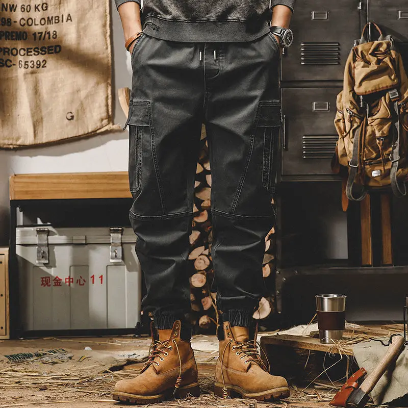 Calça Cargo Preta Masculina – Vintage Streetwear Japonês - Imagem 6