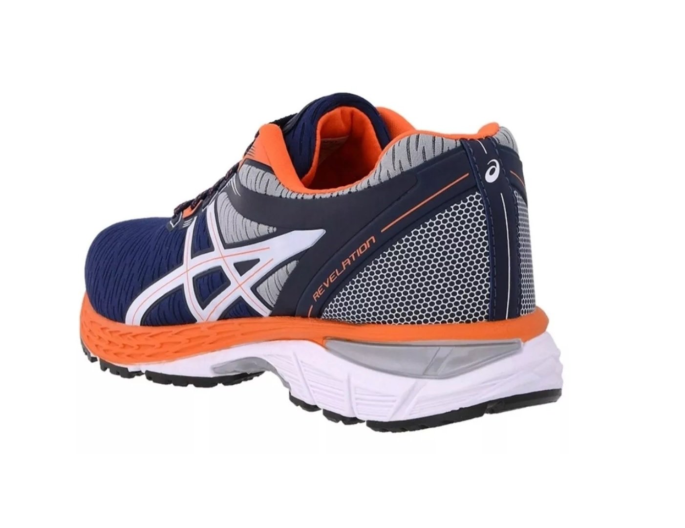 Tênis Asics Gel Revelation Masculino Marinho e Laranja – Conforto e Performance - Imagem 8