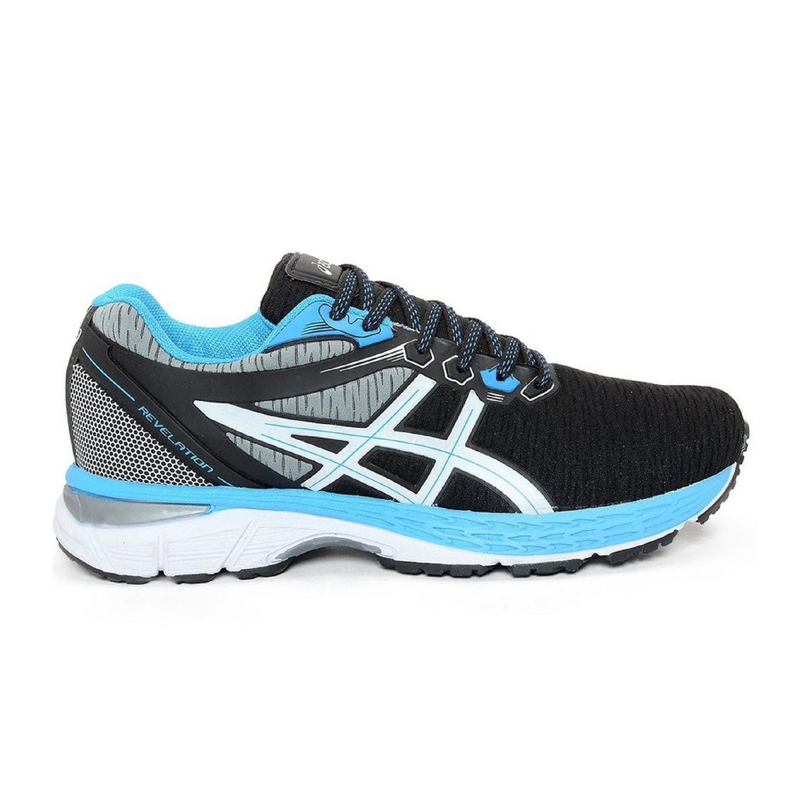 ênis Asics Gel Revelation Masculino Preto e Azul – Conforto e Performance - Imagem 4