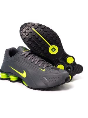 ênis Nike Shox R4 Masculino Grafite e Verde – Tamanho 40