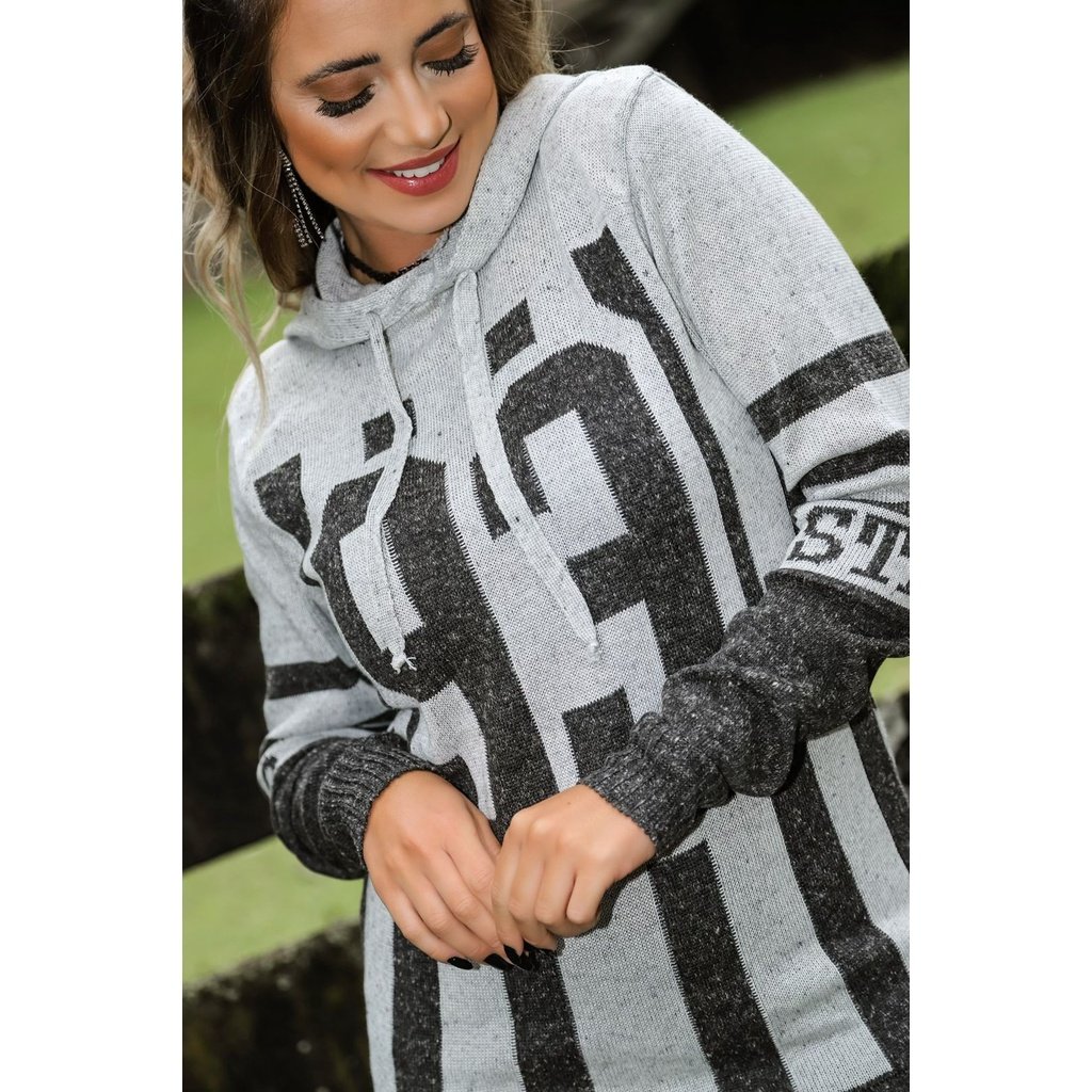Blusa Feminina Tricot Com Touca - Imagem 6