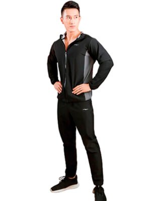 Kit Conjunto 2 Peças Calça Blusa com Capuz Efeito Sauna Queima Gordura Masculi
