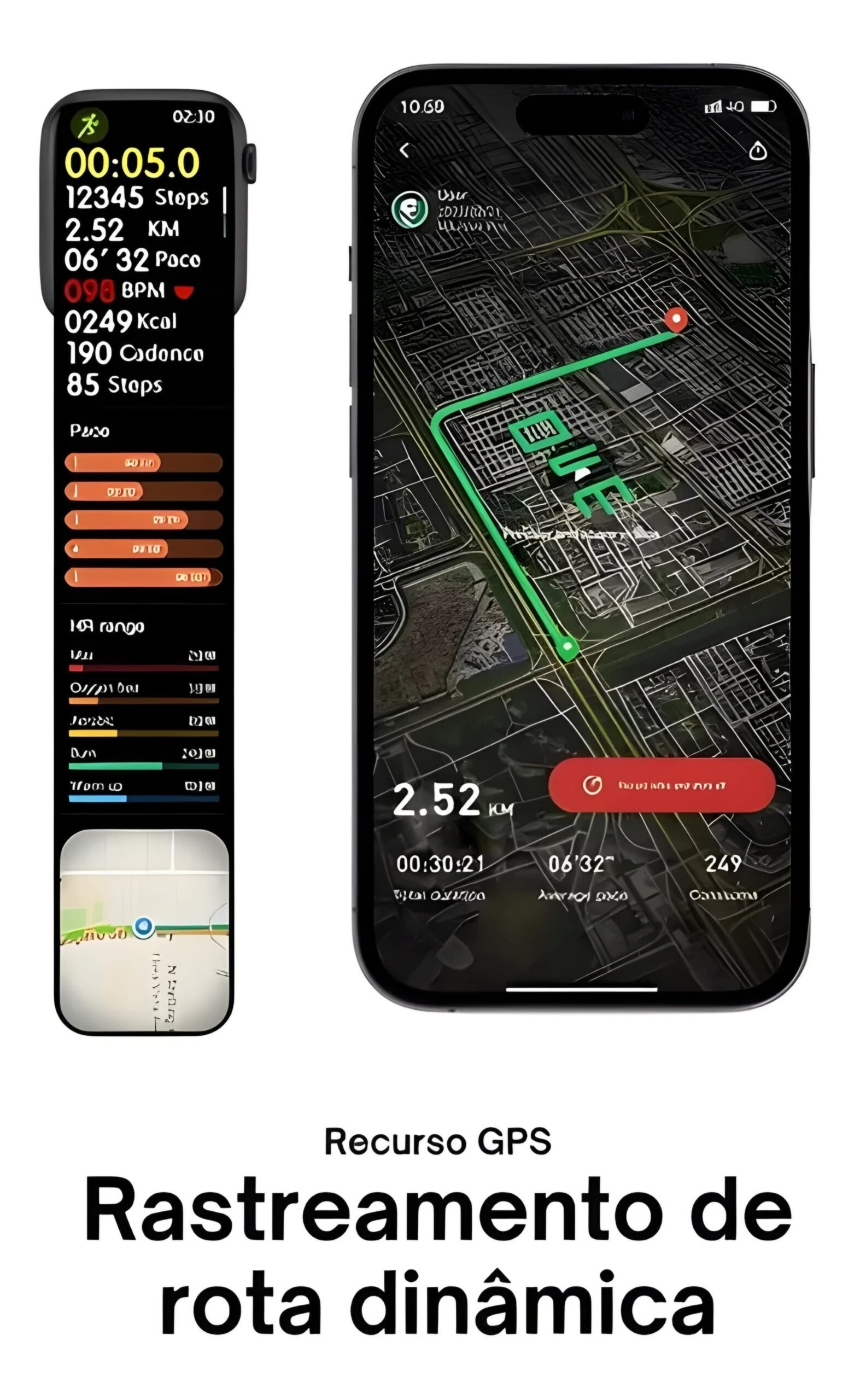 Relógio Inteligente Smartwatch W57 Pro Max NFC Bazik Prime + 7 Pulseiras - Imagem 8
