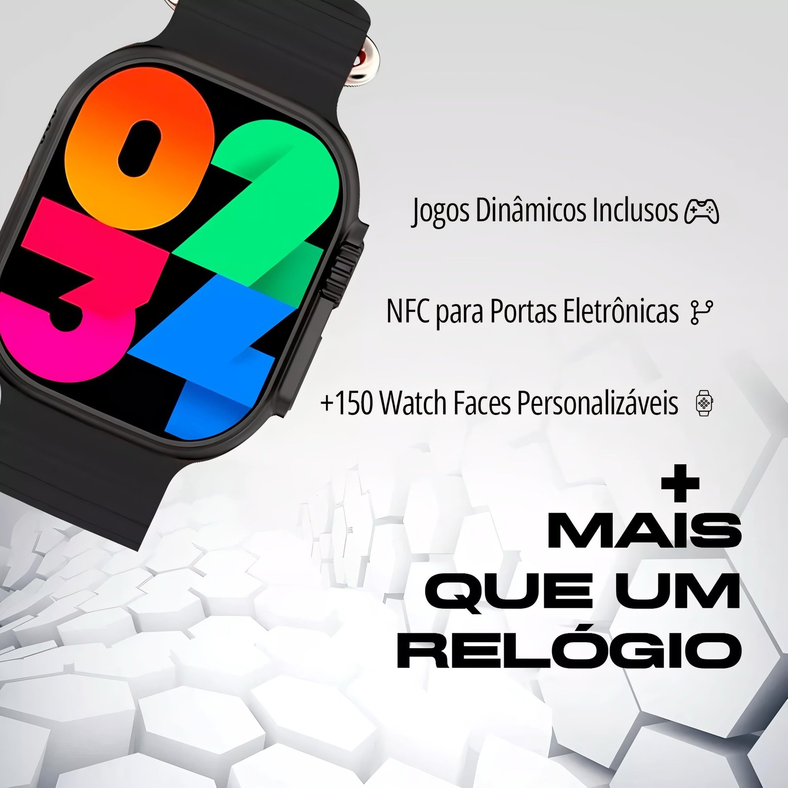Relógio Inteligente Smartwatch W69 Ultramini NFC Bazik Prime - Imagem 4