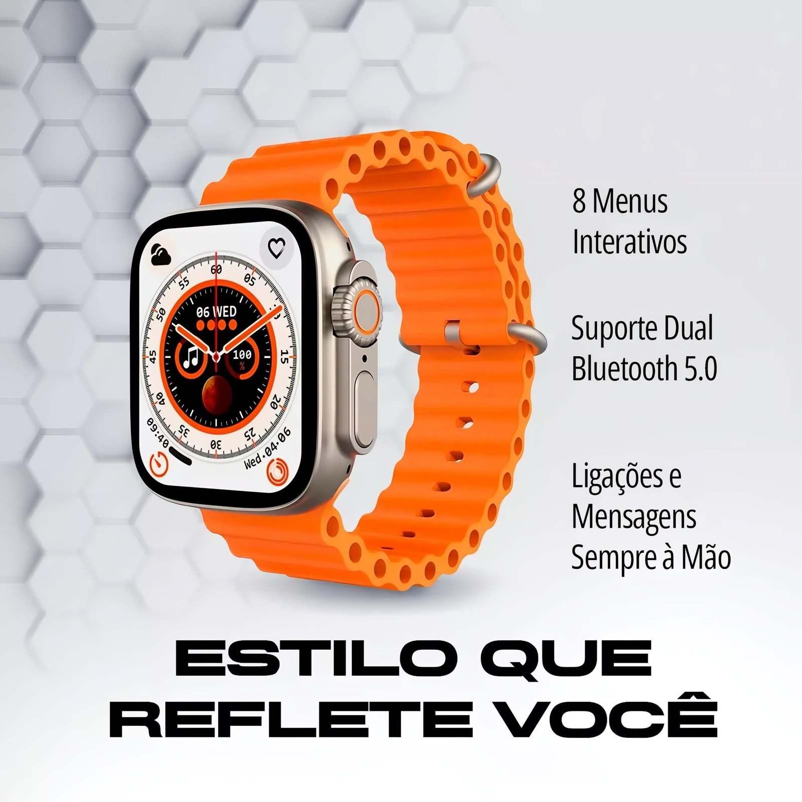 Relógio Inteligente Smartwatch W69 Ultramini NFC Bazik Prime - Imagem 6