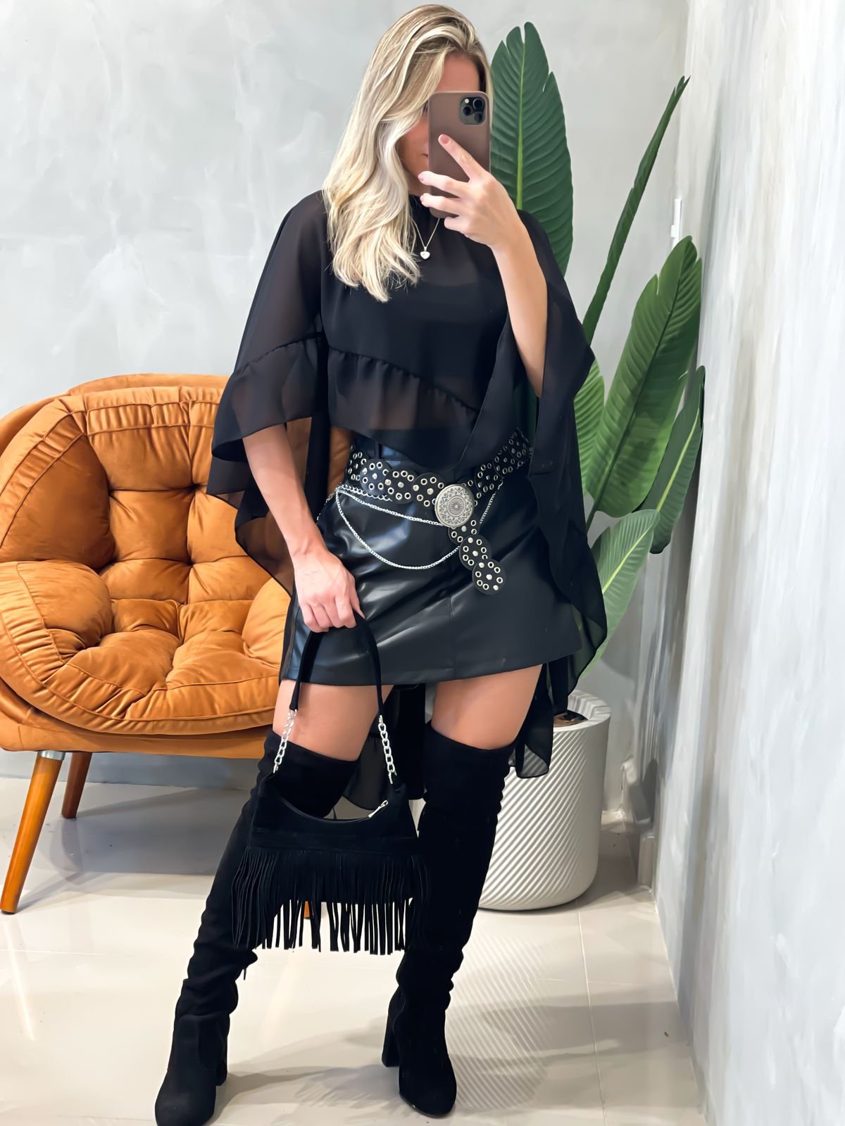 Bata Feminina Alongada em Crepe Boho Chic Raquel Ref. 1454 - Imagem 2