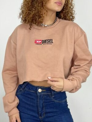 Cropped Feminino em Moletinho Bordado Diesel Ref. 1486