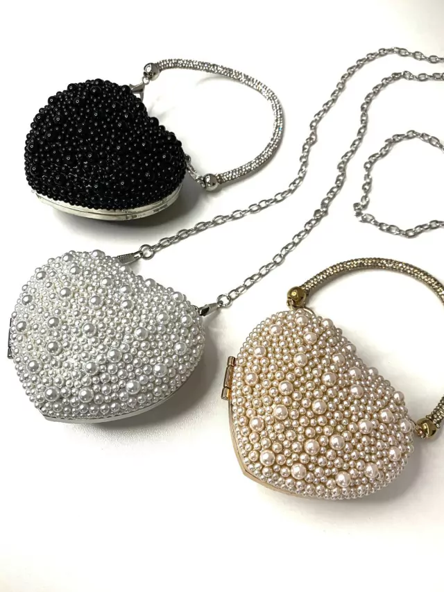 Bolsa Mini Bag Coração Perola Ref. 1331 - Imagem 2
