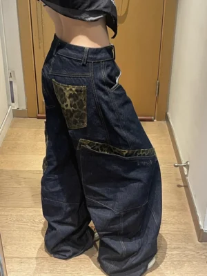 Calça Jeans Feminina Workwear Americana | Wide Leg Streetwear HIp Hop  Moda Jovem