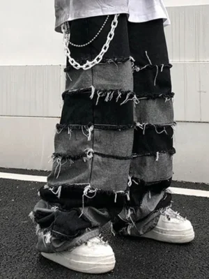 Calça Jeans Masculina Baggy Streetwear | Calça Larga com Bolsos
