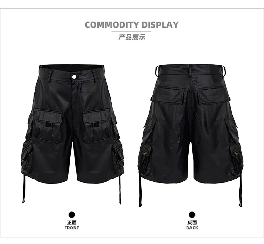 Bermuda Masculina Impermeável Streetwear | Bermuda Preta Multi Bolsos para Academia e Dia a Dia | LANÇAMENTO - Imagem 5