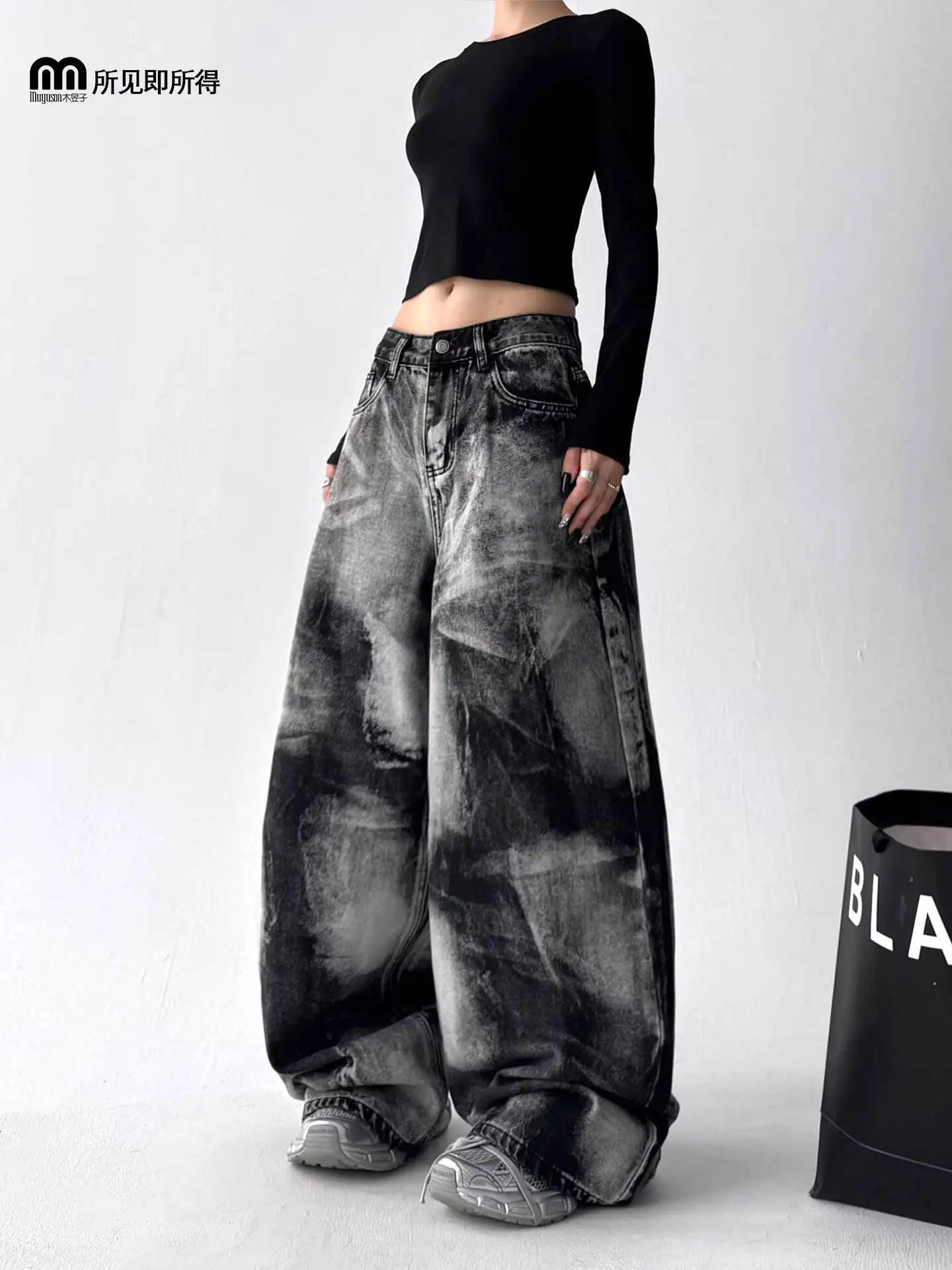 Calça Jeans Feminina Baggy Streetwear | Wide Leg Lavada Estilo Urbano