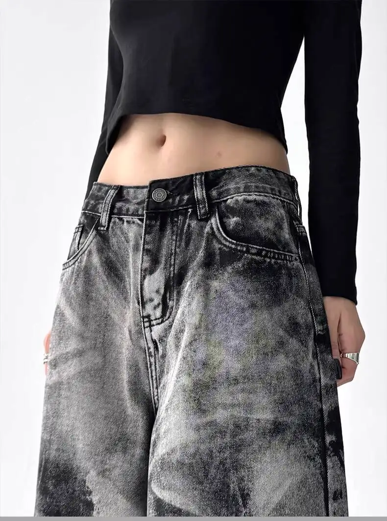 Calça Jeans Feminina Baggy Streetwear | Wide Leg Lavada Estilo Urbano - Imagem 7