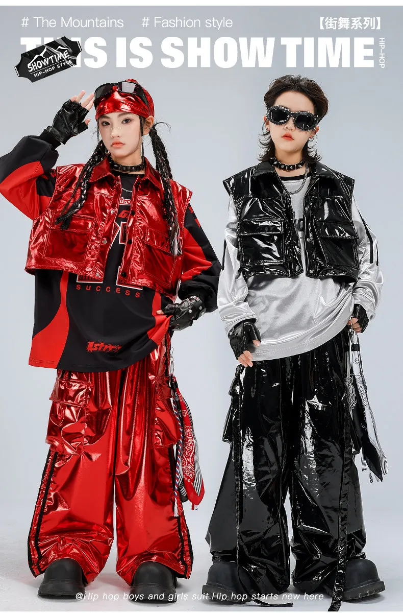 Conjunto Infantil Hip Hop Premium | Roupa K-Pop, Jazz Dance e Streetwear para Meninos e Meninas - Imagem 5